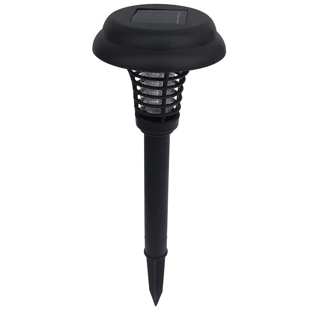 Solcellsdriven LED-lampa med UV-insektsfälla – Uppladdningsbar Mygg- och Insektsdödare för Trädgård, Gräsmatta och Camping